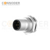M12 Male Circular Connector-Panel Mount,Solder Connection,A code,M16x1.5, Front Fastened