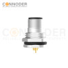 M12 Male Circular Connector-Panel Mount,Solder Connection,A code,M16x1.5, Front Fastened