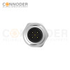 M12 Male Circular Connector-Panel Mount,Solder Connection,A code,M16x1.5, Front Fastened