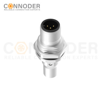 M12 A Circular Connector | Male Panel Mount,Solder Connection,A code,M16x1.5, Front Fastened,Shielded