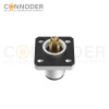 M12 Male Circular Connector-Panel Mount,Solder Square Flange,A code,14x14