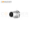 M12 Female Circular Connector-Panel Mount,Solder Connection,A code,M16x1.5, Front Fastened