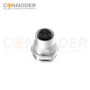 M12 Female Circular Connector-Panel Mount,Solder Connection,A code,M16x1.5, Front Fastened