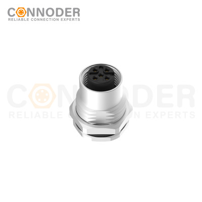 Wholesale M12 Circular Connector | Panel Mount,Solder Connection,A code,M16x1.5, Front Fastened