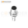 M12 Female Circular Connector-Panel Mount,Solder Connection,A code,M16x1.5, Front Fastened,Shielded