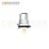 M12 Female Circular Connector-Panel Mount,PCB Dip-solder Connection,A code,M16x1.5, Front Fastened