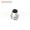 M12 Female Circular Connector-Panel Mount,PCB Dip-solder Connection,A code,M16x1.5, Front Fastened