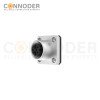 M12 Female Circular Connector-Panel Mount,Solder Square Flange,A code,14x14