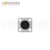M12 Female Circular Connector-Panel Mount,Solder Square Flange,A code,14x14