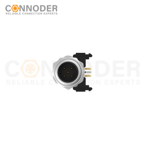 OEM & ODM M12 A Circular Connector | 5 Pin Panel Mount with PCB Dip-solder Connection - A Code, M12x1.0 for Wholesale and Distributors