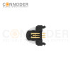 M12 Male Angle Circular Connector-Panel Mount, PCB Dip-solder Connection,A code,M12x1.0,