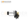 M12 Female Angle Circular Connector-Panel Mount, PCB Dip-solder Connection,A code,M12x1.0,