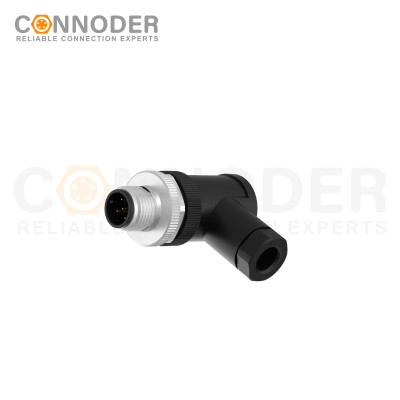 M12 Male Angle Circular Connector-Field Wireable,,Screw Connection,A code,PG7
