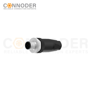 M12 Male Straight Circular Connector-Field Wireable,,Screw Connection,A code,PG7