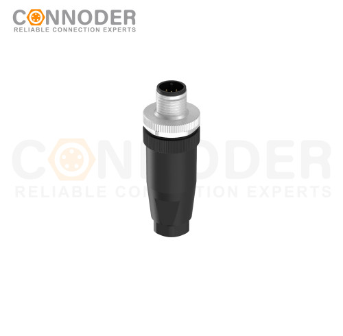 M12 Male Straight Circular Connector-Field Wireable,,Screw Connection,A code,PG7