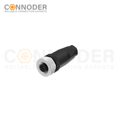 M12 5 Pin Male Connector | A Code Industrial Circular Connector Field Assembly Wireable Sensor IP67 Unshiled Straight Type Adapter 125V 4A AC/DC Connector for PG7