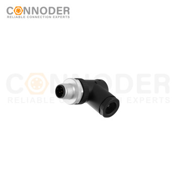 M12 Male Angle Circular Connector-Field Wireable,,Screw Connection,A code,PG9