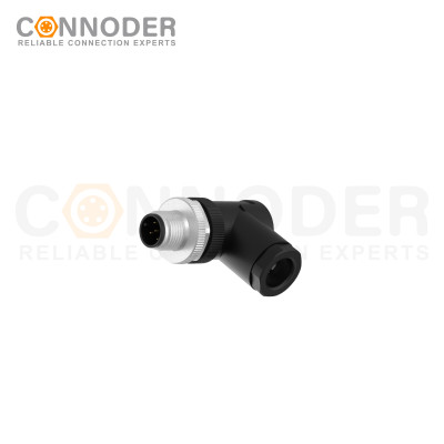 M12 Male Angle Circular Connector-Field Wireable,,Screw Connection,A code,PG9