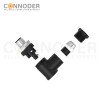 M12 Male Angle Circular Connector-Field Wireable,,Screw Connection,A code,PG9