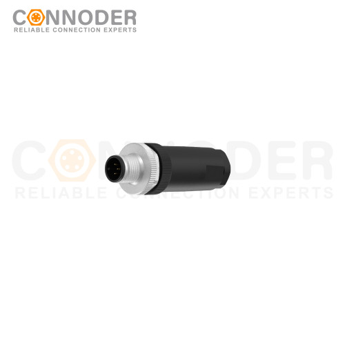 M12 Male Straight Circular Connector-Field Wireable,,Screw Connection,A code,PG9