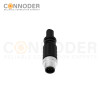 M12 Male Cable Connector-Straight Overmolded Cable,UL, PUR, black,Solder Connection,A code,