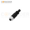 M12 Female Cable Connector-Straight Overmolded Cable,UL, PUR, black,Solder Connection,A code,Custom
