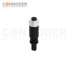M12 Female Cable Connector-Straight Overmolded Cable,UL, PUR, black,Solder Connection,A code,Custom