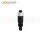 M12 Female Cable Connector-Straight Overmolded Cable,UL, PUR, black,Solder Connection,A code,Custom