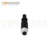 M12 Female Cable Connector-Straight Overmolded Cable,UL, PUR, black,Solder Connection,A code,Custom