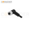 M12 Female Cable Connector-Right Angle Overmolded Cable,UL, PUR, black,Solder Connection,A code,Custom