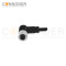 M12 Female Cable Connector-Right Angle Overmolded Cable,UL, PUR, black,Solder Connection,A code,Custom