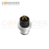 M12 Male Cable Connector-Metal Shell Unshielded Overmolded  Connector,Solder Connection,A code,Custom