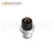 M12 Male Cable Connector-Metal Shell Unshielded Overmolded  Connector,Solder Connection,A code,Custom