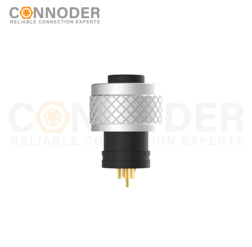 M12 Female Cable Connector-Metal Shell Unshielded Overmolded  Connector,Solder Connection,A code,Custom