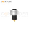 M12 Female Cable Connector-Metal Shell Unshielded Overmolded  Connector,Solder Connection,A code,Custom
