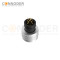 M12 Female Cable Connector-Metal Shell Unshielded Overmolded  Connector,Solder Connection,A code,Custom