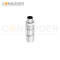 M12  Male Straight Circular Connector-Metal Assembled,Field Wireable,A coded,Solder Connection,Shielded