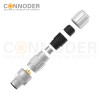 M12  Male Straight Circular Connector-Metal Assembled,Field Wireable,A coded,Solder Connection,Shielded