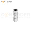 M12 Female Straight Circular Connector-Metal Assembled,Field Wireable,Solder Connection,A code,Shielded