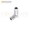 M12 Female Right Angle Circular Connector-Metal Assembled,Field Wireable,Solder Connection,A code,Shielded