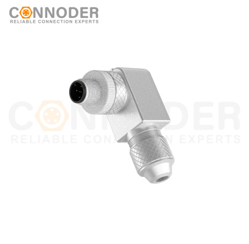 M12 Male Angle Circular Connector-Metal Assembled,Field Wireable,Screw Connection,A code,Shielded,PG7