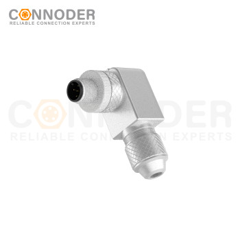 M12 Male Angle Circular Connector-Metal Assembled,Field Wireable,Screw Connection,A code,Shielded,PG7