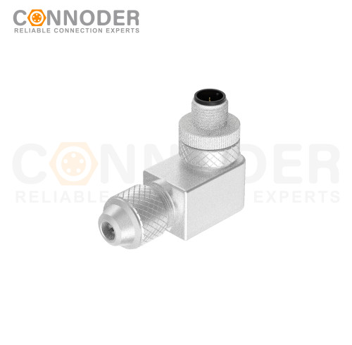 M12 Male Angle Circular Connector-Metal Assembled,Field Wireable,Screw Connection,A code,Shielded,PG7