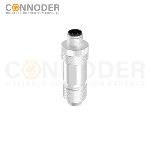 M12 Male Straight Circular Connector-Metal Assembled,Field Wireable,Screw Connection,A code,Shielded,PG7