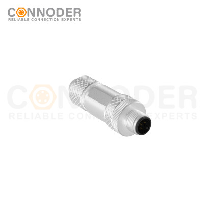 Metal M12 8 Pin Male Field Wireable Connector-Screw | Male Metal Assembled,Field Wireable,Screw Connection,A code,Shielded,PG7