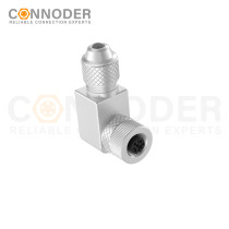 Right Angle M12 Female Field Wireable Connector | 6 Pin Female Metal Assembled,Field Wireable,Screw Connection,A code,Shielded,PG7