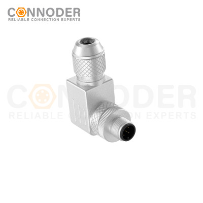 Male M12 Field Wireable Connector | 6 Pin Male Metal Assembled,Field Wireable,Screw Connection,A code,Shielded,PG9