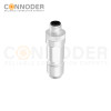 M12 Male Straight Circular Connector-Metal Assembled,Field Wireable,Screw Connection,A code,Shielded,PG9