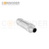 M12 Male Straight Circular Connector-Metal Assembled,Field Wireable,Screw Connection,A code,Shielded,PG9