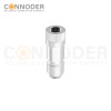 M12 Female Straight Circular Connector-Metal Assembled,Field Wireable,Screw Connection,A code,Shielded,PG9
